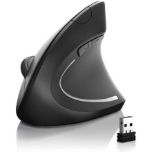 Ratón óptico vertical ergonómico: previene tendinitis y epicondilitis. Ratón inalámbrico de 5 botones.
