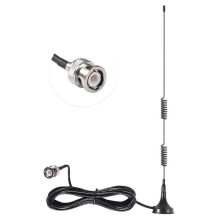 VHF UHF Politie 20-1300 MHz BNC Male Amateurradioantenne Mobiele radioscanner Magnetische voetantenne