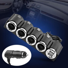 Adaptador divisor de corriente para encendedor de coche YOSOO de 12 V/24 V CC con USB de 4 vías, disponible