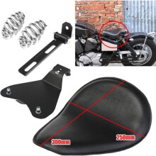 Asiento individual para motocicleta Harley - 525964 - Cuero sintético - Espuma de neopreno - Negro
