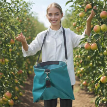 Garden Apron - Berry Picking Helper Bag Fruit Picker Aprons Gardening Apron Storage Pouch with Quick Release Pockets