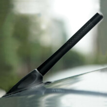 Fijne zwarte koolstofvezel korte antenne voor autoradio, geschikt voor Renault Duster, Megane 2, Logan en Renault