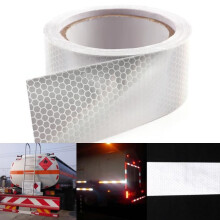 Αυτοκόλλητη ανακλαστική ταινία φωτός 10μ x 5cm σε λευκό χρώμα