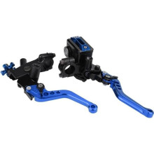 LIA - 1 par de palancas universales para cilindro maestro de embrague de freno de motocicleta (7-8" (22 mm) - Azul)