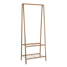 (coffee) Clothe Rack Heavy Duty Metal Garment Rack 60cm x 151cm Garment Rail with Shelves Coat Stand Hanging Rail for Clothes