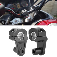 Conjunto de 2 Elevadores de Guidão Universais Giratórios em Alumínio CNC para Motocicleta (22mm/28mm)