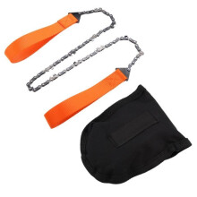 Kit de supervivencia de bolsillo para motosierra manual de emergencia para exteriores, para acampar y hacer senderismo, color negro HB039 -GRO