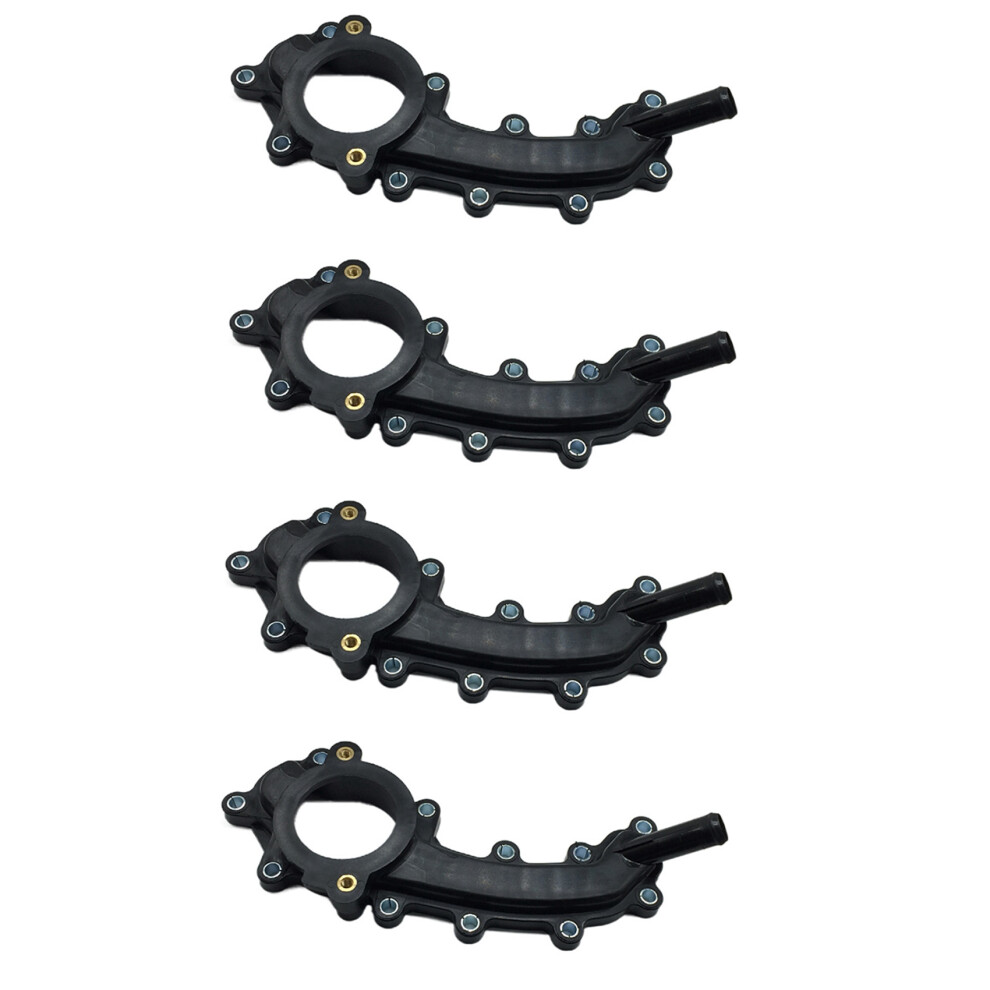 2X Thermostat Housing Water Outlet Fit For 300 2014-2017 5184653 5184653Ad Black 4712799978526