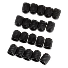 20 tapas de válvula de plástico para neumáticos de bicicleta, motocicleta, coche y furgoneta, color negro