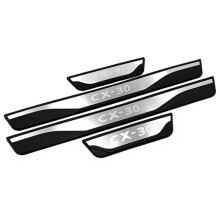 Protector de umbral de puerta de acero inoxidable para Mazda CX-30