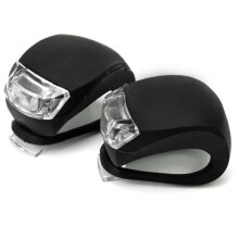 Luz LED de silicona blanca para manillar de bicicleta (2 unidades)
