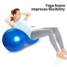 Ejercicio de yoga con pelota de cacahuete: gimnasio en casa, deportes, pérdida de peso y equilibrio