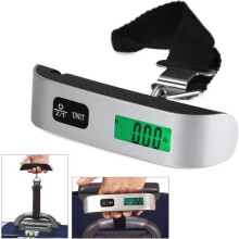 Balança de bolso - LCD - 50 kg - Portátil - Eletrônica - Indicação de tara e sobrecarga