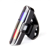 Potente luz trasera para bicicleta de 110 lúmenes, luz LED recargable por USB con 5 modos (fijo/intermitente)