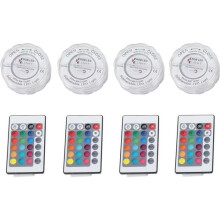 Υποβρύχιο φως LED - TAM - 4 τεμάχια - Αδιάβροχο - Τηλεχειριστήριο - RGB 16 χρώματα
