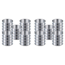 4 Inch Muffin Ring Crumpet Rings, Set of 40 Stainless Steel Muffin Rings Moulds Double Rolled Tart Rings Round Tart Ring