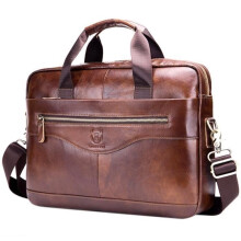 Maletín de piel auténtica para hombre - Bullcaptain - CZCYD821D3163 - Bandolera - Marrón