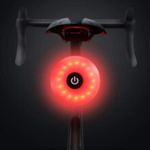 Luz trasera LED para bicicleta GOTOSEEU, recargable por USB, resistente al agua, 5 modos de iluminación, color negro