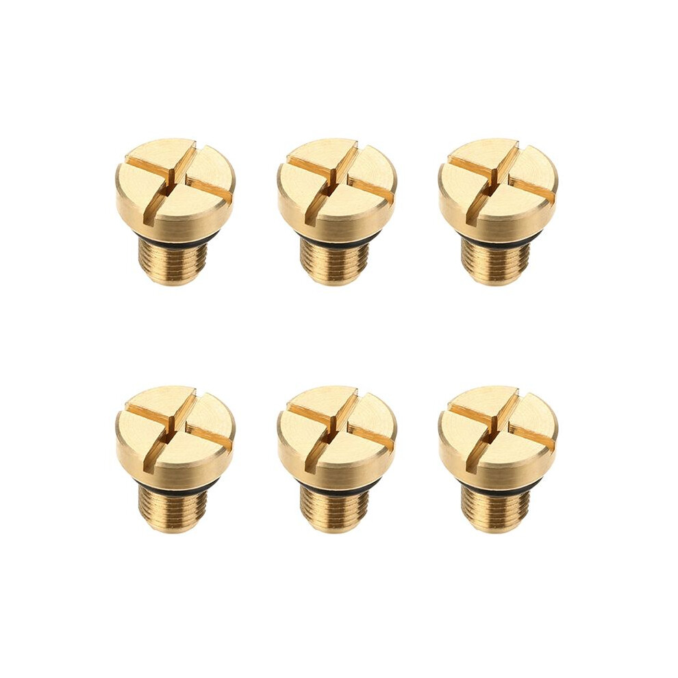 6X 17111712788 Radiator Overflow Coolant Expansion Tank Bleeder Screw For E36 E39 E46 Etc. Gold 4713687176178