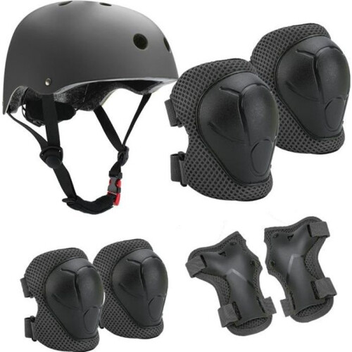 Kit de protección infantil - Marca - Patinaje, ciclismo - Casco ajustable - Coderas y rodilleras
