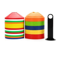 {Yokata} 50 stuks voetbalmarkeerkegels, trainingskegels, sportkegels, afbakeningskegels voor het markeren van ruimtes