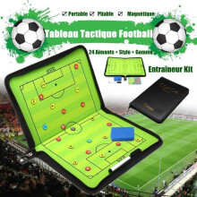 Opvouwbaar en draagbaar tactisch voetbalbord, 24 magneten, magnetische wisserpen