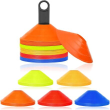 YUENFONG 50 stuks voetbalmarkeerkegels voor voetbaltraining, tennis en hockey