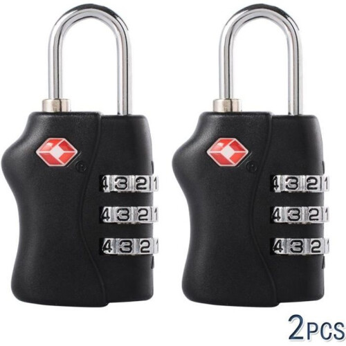 XCSOURCE Confezione da 2 lucchetti a combinazione TSA con codice per valigie e bagagli, HS206