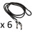 Cordoncini - Non specificato - Confezione da 6 - 62 cm - Nero - Sintetico 1