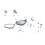 8X Left Front Headlight Bracket Repair Kit A2138202300 for   E W213 W238 16-20  Light Holder Fixed Screw 4