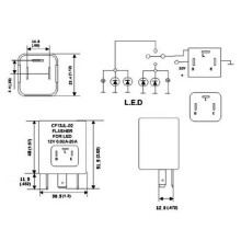 6X Car 3-Pin CF-13 Electronic LED 12V Flasher Relay Fix for Turn Signal Blinker