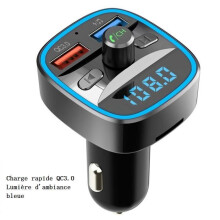Transmisor FM Bluetooth, cargador de coche, reproductor MP3, kit de transmisor adaptador de radio inalámbrico