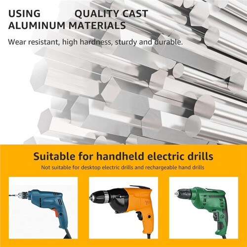 Square Hole Drill Bit Adapter for Handheld Drills, Woodworking Mortising Attachment Accessories 2