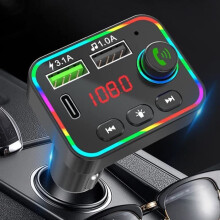 APERIL Bluetooth FM-transmitter voor in de auto - Sigarettenaansteker - Snel opladen - Bluetooth 5.0 - Handsfree