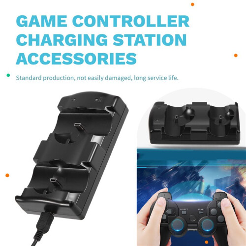 Vertical Charger Station Professional Game Controller Charging Station Accessories for PS3 /PS3 Move Wireless Controller 2