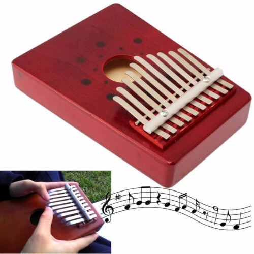 Kalimba Sanza 10 toetsen duimpiano rood