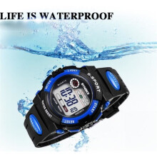 Orologi blu per ragazze e ragazzi, bracciale digitale-analogico, LED, sportivi, impermeabili, al quarzo