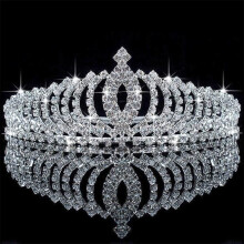 Joyas de tiara de boda de cristal y diamantes de imitación, corona de princesa, tiara de fiesta