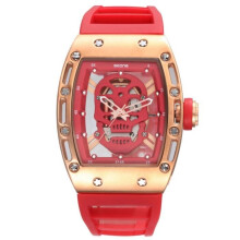 Reloj deportivo - GETEK - Rojo - Cuarzo - Silicona - 40,5 mm x 49,5 mm