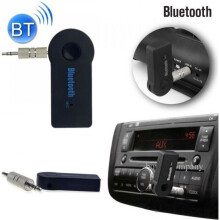 Bluetooth-audiovastaanotin, 3,5 mm:n liitin, sisäänrakennettu mikrofoni, musta