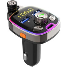 Trasmettitore FM Bluetooth, caricabatteria per auto, lettore MP3, kit trasmettitore radio wireless ARTIZLEE, illuminazione d'atmosfera