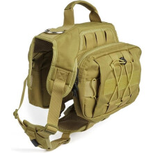 Zaino tattico per animali domestici, pettorina per cani con 2 ampie tasche laterali, pettorina tattica per cani, 61-83 cm