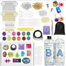 Kit de resina epoxi de 288 piezas, pigmentos de resina, tintes líquidos y polvo colorante.
