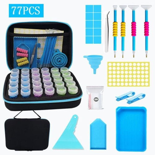 Diamond Painting Storage Box - 30 Slots - Shockproof - Mixed - White