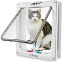 Porta para gatos TD Easy Fit, articulada e com trava (23,5 x 25,2 x 5,5 cm)
