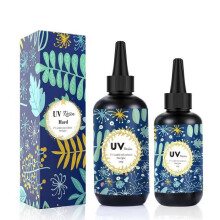UV-hartsiliima korujen askarteluun, XY-hartsi, korkea läpinäkyvyys, nopeasti kuivuva, korkea kovuus, 300 g