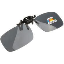 Gafas de sol polarizadas con clip para gafas sin montura, color gris
