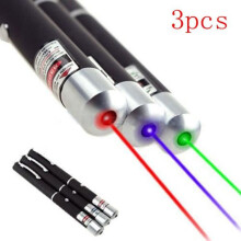 Confezione da 3 potenti penne puntatore laser da 5 mW