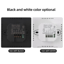Termostato inteligente WiFi 8,3x8,3x4 cm negro, 3A/16A