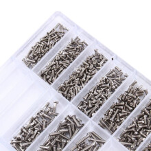 Kit de tornillos de acero inoxidable VVIKIZY de 1000 piezas - Reparación de gafas y relojes - Variados - Plateados